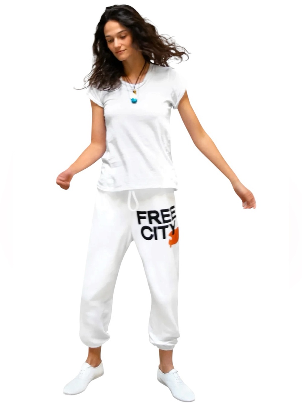 FREECITY SWEATPANT CHALK ORANGE IN LARGE